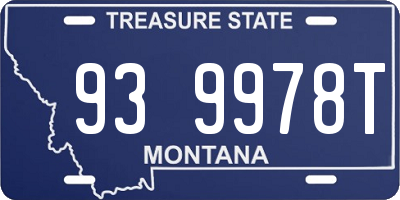 MT license plate 939978T
