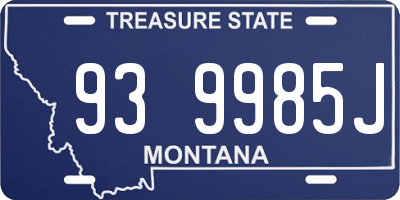 MT license plate 939985J