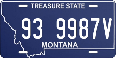MT license plate 939987V