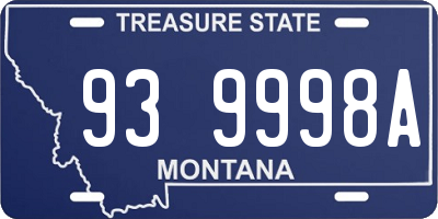 MT license plate 939998A