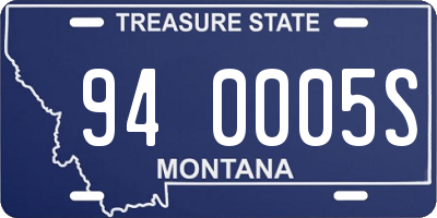 MT license plate 940005S