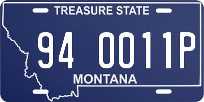 MT license plate 940011P
