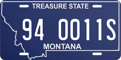 MT license plate 940011S