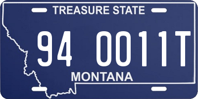 MT license plate 940011T