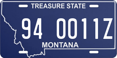 MT license plate 940011Z