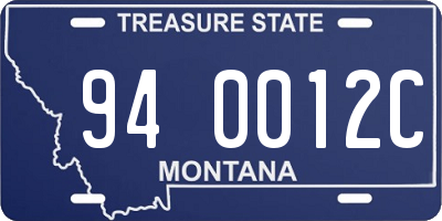 MT license plate 940012C