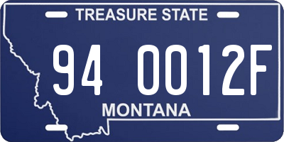 MT license plate 940012F