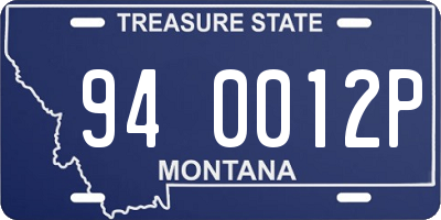 MT license plate 940012P