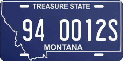 MT license plate 940012S