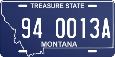 MT license plate 940013A