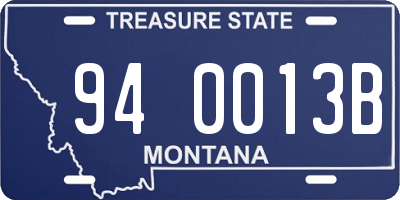 MT license plate 940013B