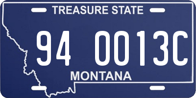 MT license plate 940013C