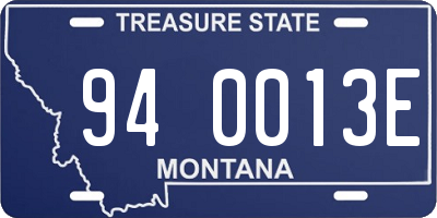 MT license plate 940013E