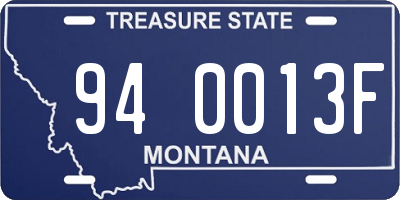 MT license plate 940013F