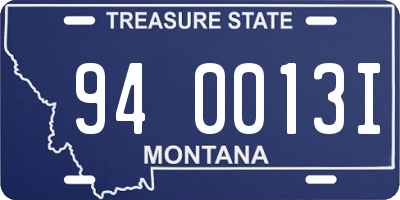 MT license plate 940013I