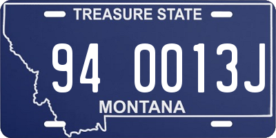 MT license plate 940013J