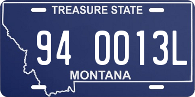MT license plate 940013L
