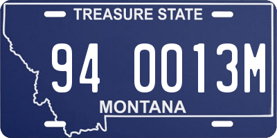 MT license plate 940013M