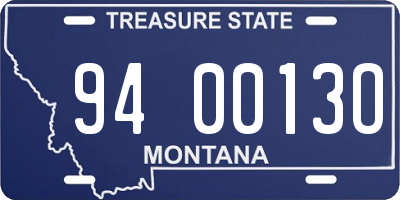 MT license plate 940013O