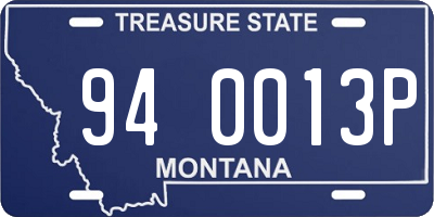 MT license plate 940013P