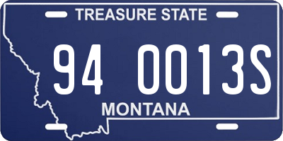 MT license plate 940013S