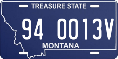 MT license plate 940013V