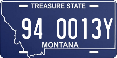 MT license plate 940013Y