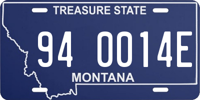 MT license plate 940014E