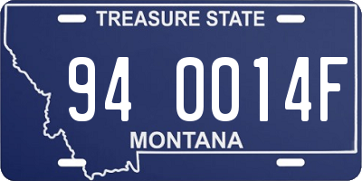 MT license plate 940014F