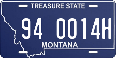 MT license plate 940014H