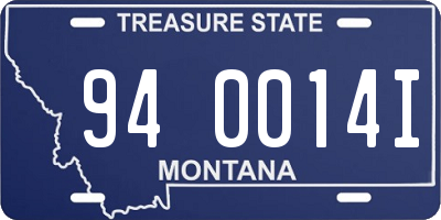 MT license plate 940014I