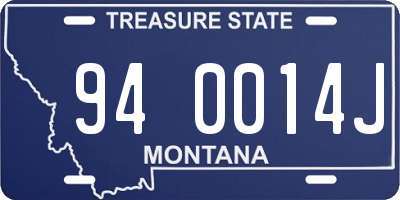 MT license plate 940014J