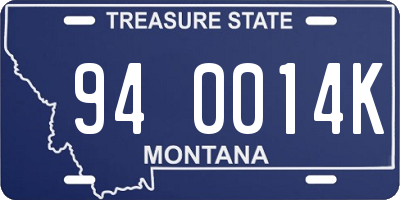 MT license plate 940014K
