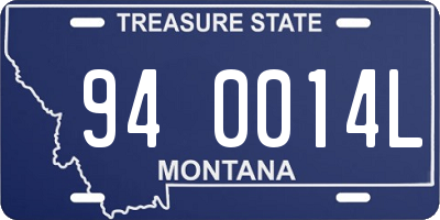 MT license plate 940014L