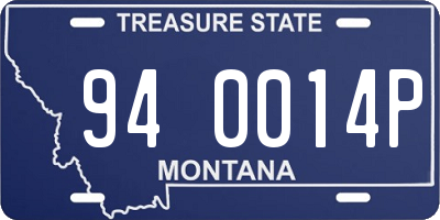 MT license plate 940014P
