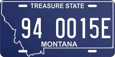 MT license plate 940015E