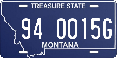 MT license plate 940015G