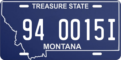 MT license plate 940015I