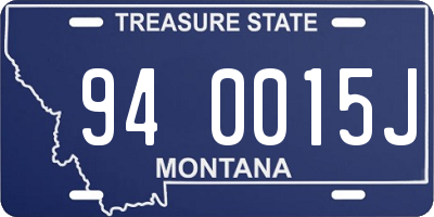 MT license plate 940015J