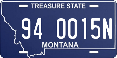 MT license plate 940015N