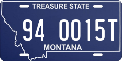 MT license plate 940015T