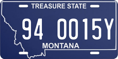 MT license plate 940015Y