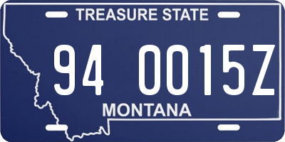 MT license plate 940015Z