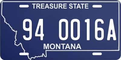 MT license plate 940016A