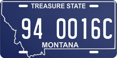 MT license plate 940016C