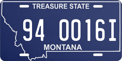 MT license plate 940016I