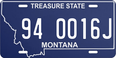 MT license plate 940016J