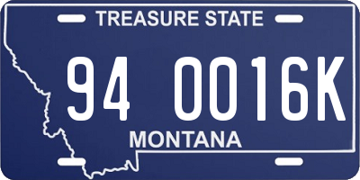 MT license plate 940016K