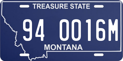 MT license plate 940016M