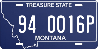 MT license plate 940016P